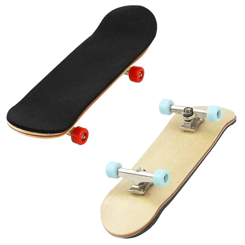 

2 Pcs Wooden Professional Mini Fingerboards Finger Skateboard Assembly Kit