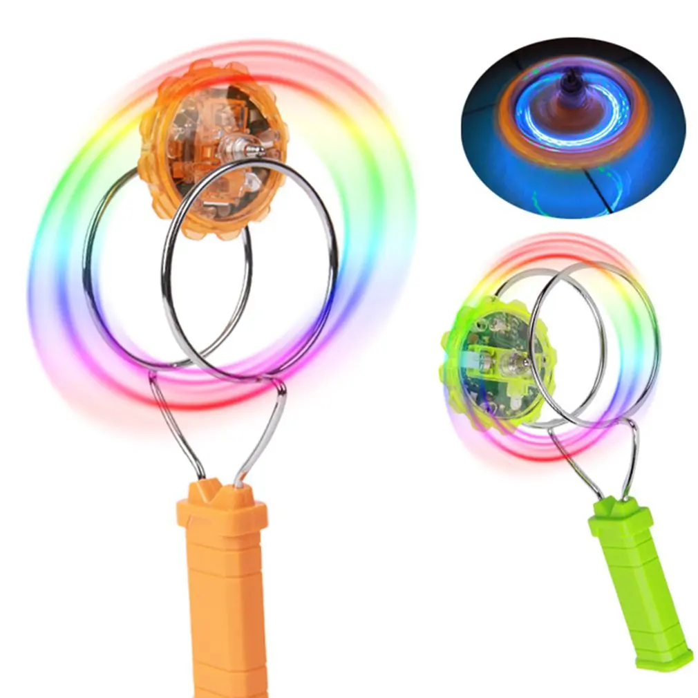 

2019 NEW Led Light Random Color Creative Children Funny Classic Novelty Spinning Top Magic Fly Toolscope Tool Kids Toys