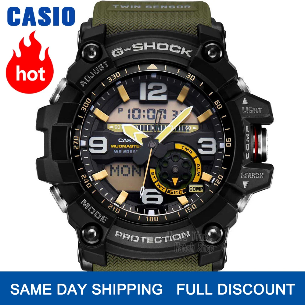 Casio G-SHOCK menonton pria atas merek mewah mengatur LED militer digital  jam tangan 200m Waterproof kuarsa olahraga pria menonton bercahaya menyelam  watches Twin Sensor Digital Kompas g shock mens menonton часы reloj