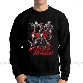 

Men's Legends Of Horror Sweatshirt Michael Myers Jason Voorhees Freddy Hoodie Amazing 100% Cotton Graphic Pullover Clothing
