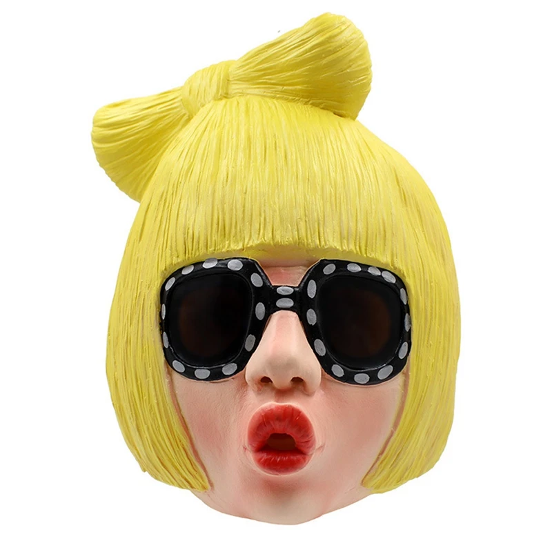 Горячая игра ladygag девушки косплей реквизит маски дети взрослый ужас латексная маска необычный мяч Хэллоуин вечерние Косплей Костюм