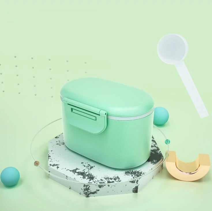 Green Small Детская формула для хранения молока для младенцев, портативный дозатор для молочного порошка, контейнер для хранения еды, коробка для кормления детей, коробка для еды PP - Цвет: Green Small