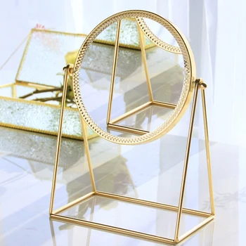 

Metal Decorative Mirror Lady Desktop Makeup Mirror Crafts Three-Dimensional Princess Mirror Home Decor Accessories mirror
