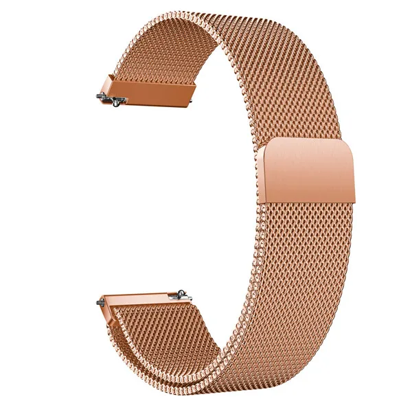 Milanese Rose gold Для Xiaomi Huami Amazfit Stratos 2 2S amazfit GTR 42 мм 47 мм браслет ремешок 22 мм браслет из нержавеющей стали - Цвет: Milanese Rose gold