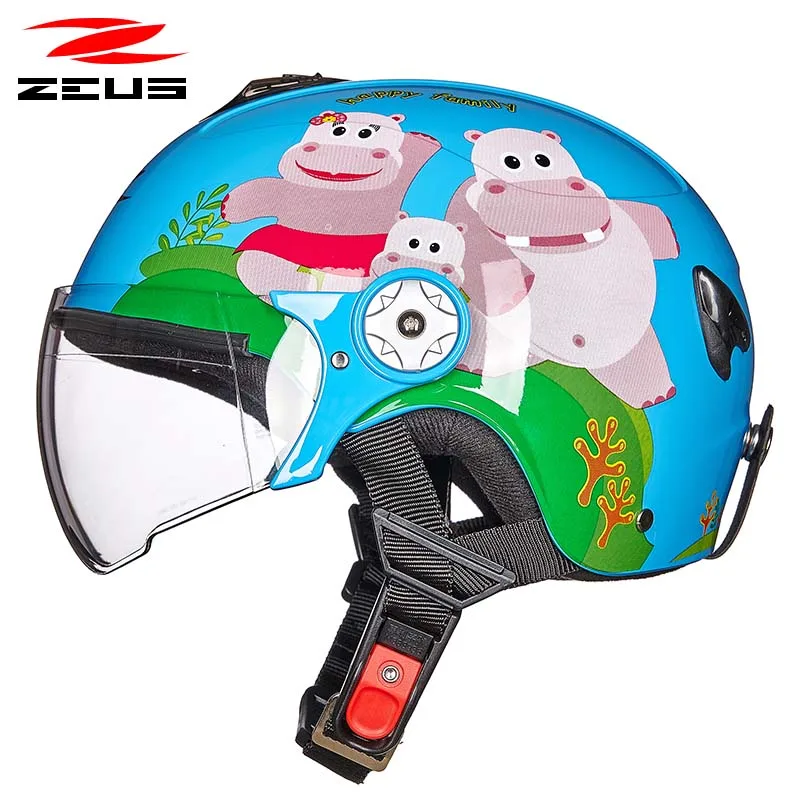 Loveless панда детский самокат moto rcycle шлем Zeus для мальчиков и девочек, мото Электрический велосипед capacete для детей - Цвет: blue S100