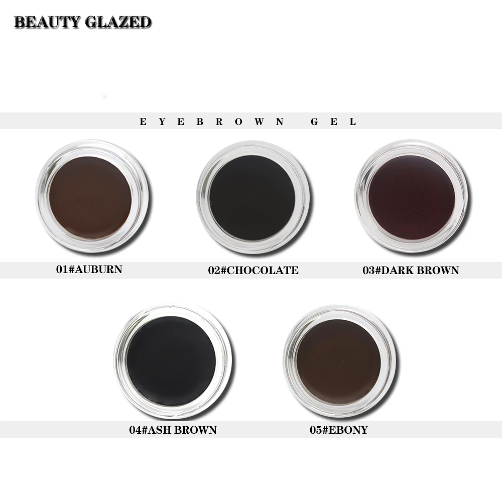 Красота глазурованная Sweatproof не выцветает краска для бровей пигмент Профессиональные Тени для бровей усилитель крем 5 цветов оттенок макияж инструменты