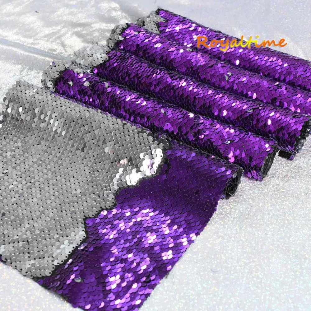 Purple Silver Sequin Patch 004