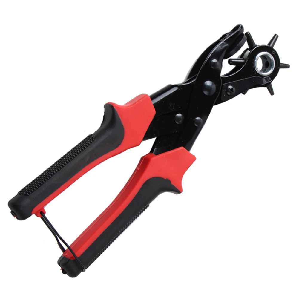 Plier Puncher Tool Leather Revolving Hole Punch Belt Multifunctional Craft