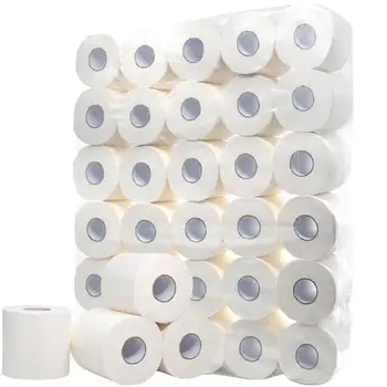 

Toilet Paper Tissues 3ply White Toilet Tissue Hollow Replacement Roll Paper Clean Clean Protection Soft Toilet Tissue