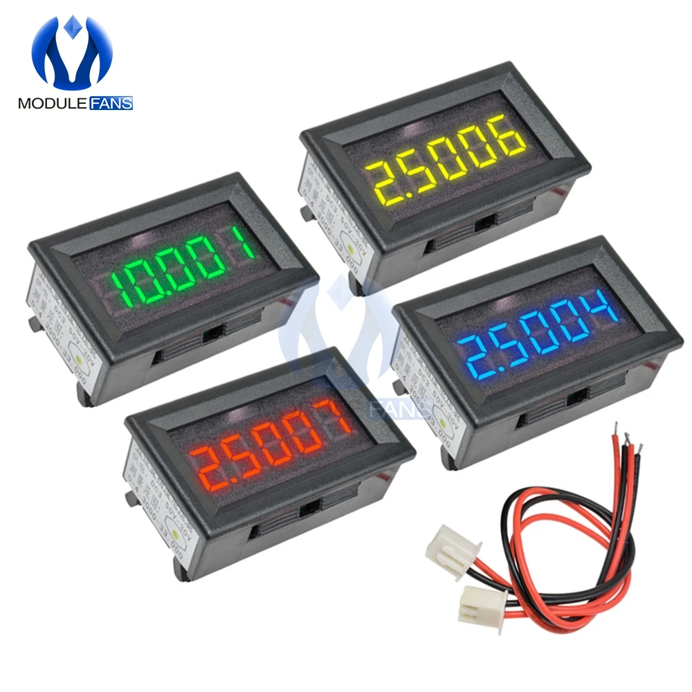 Mini Rot/Blau/Gelb/Grün 0,36 Zoll 5-stellige digitale LED-Anzeigebuis Präzisions-Digitalvoltmeter Spannungsmesser Panel 0,36 Zoll
