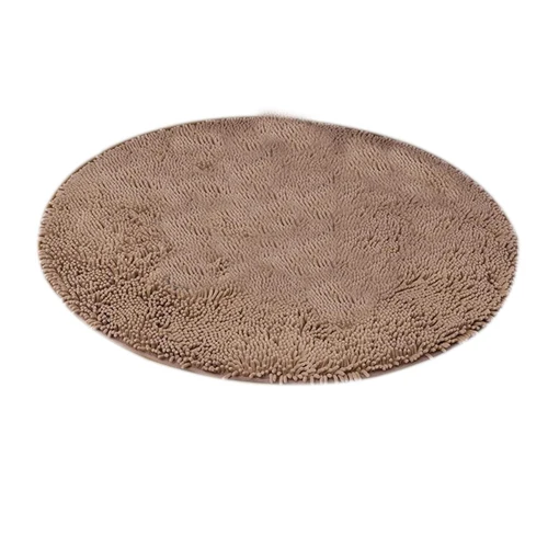 camel-color Круглый Напольный Коврик Противоскользящий коврик кухонная дверь офисное кресло круговой 80 см 100 см 120 см Коврик для комнаты ковровое покрытие дверной коврик для крыльца - Цвет: camel-color