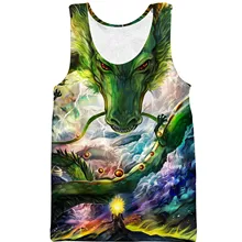 Летняя AliExpress, стиль, жилет, Мужская серия Dragon Ball, спортивный жилет с принтом дракона, Мужская одежда, поколение жира