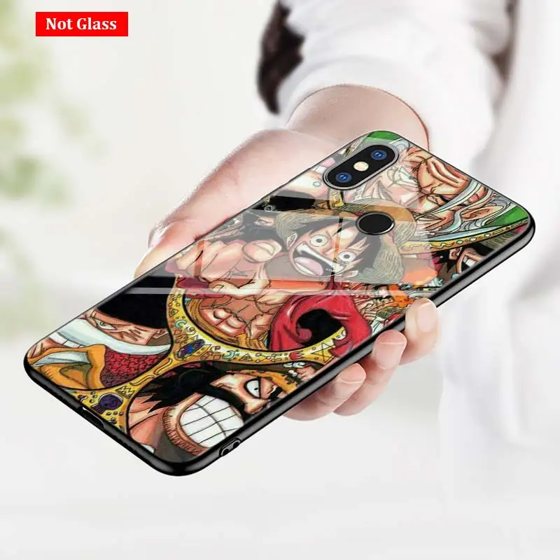 Черный Чехол Аниме One piece для Xiaomi mi A1 A2 5X6X6 8 9 9SE CC9 F1 9T 9TPro mi Play Супер Яркий глянцевый чехол для телефона