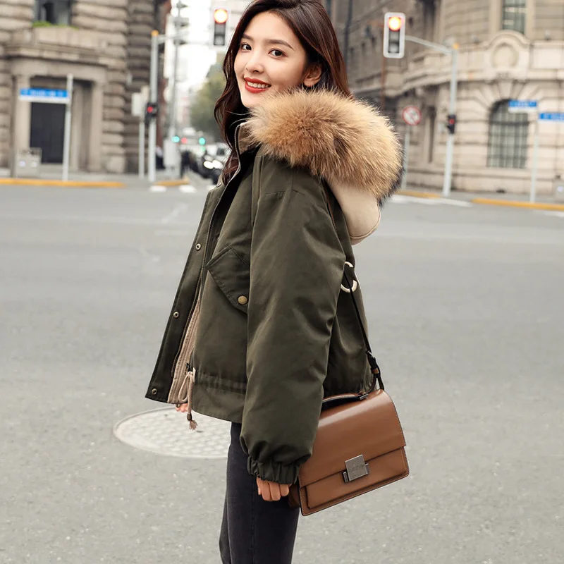 

Short Cotton-padded Jacket Women's 2019 New Style Korean-style Loose Thick Students Chapter Ronon Bread Cotton Coat Winter Fashi