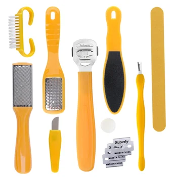

10Pcs Foot File Foot Care Tools Exfoliating Scrub Pedicure Kit Portable Dead Skin Trimmer Tool Callus Remover Blades Foot Grindi