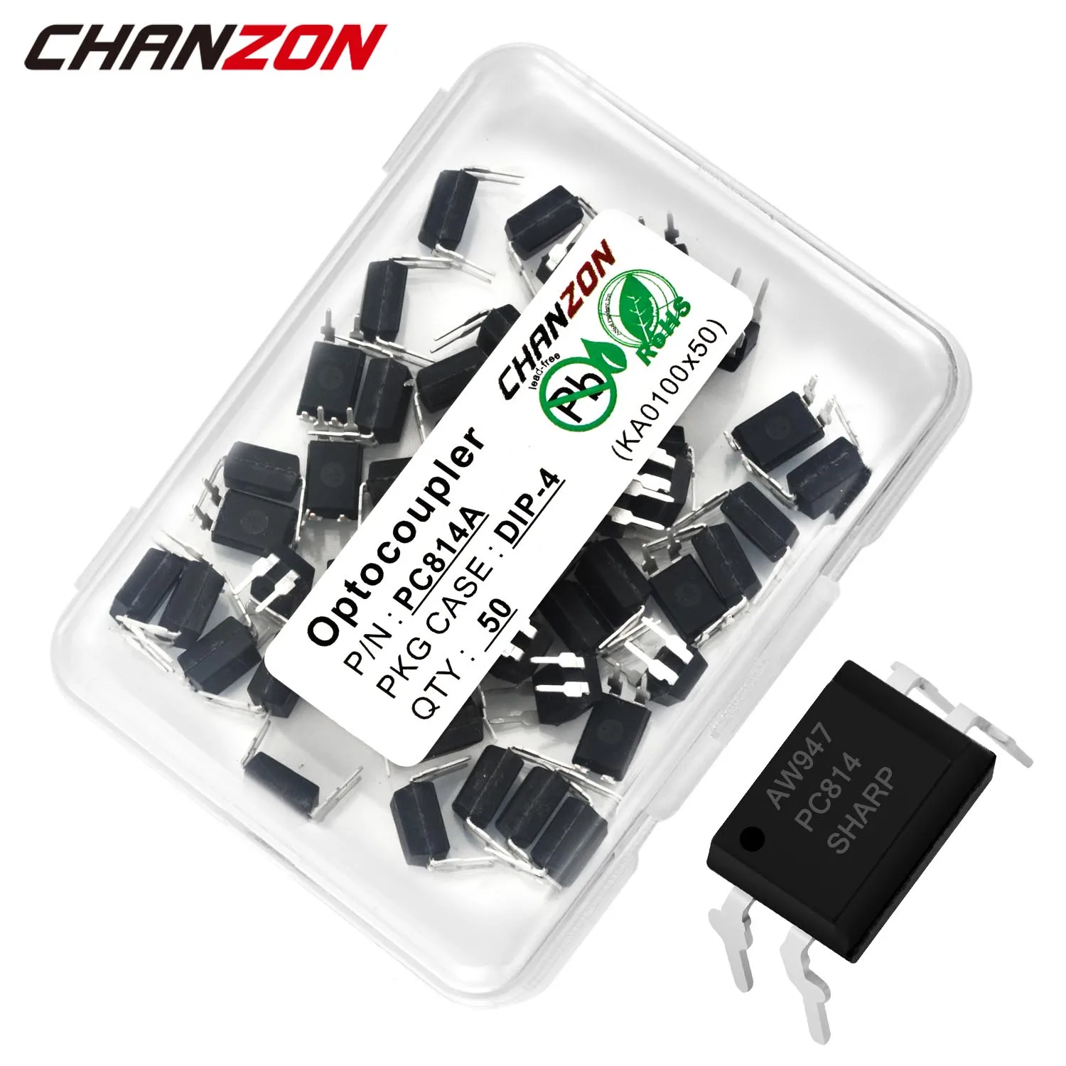 50PCS/LOT PC814A PC814 DIP4 DIP EL814A LTV814A  FOD814 Opto-isolator New and Original  IC In Stock Chanzon Free Shipping