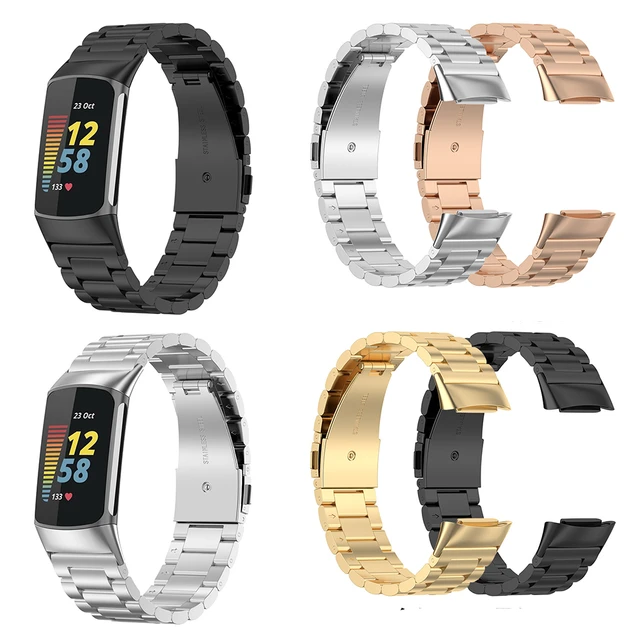 Bracelet de rechange en acier inoxydable pour Fitbit Charge 5