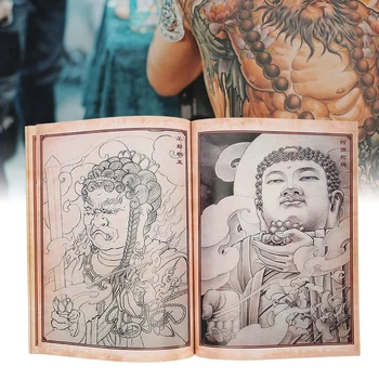 

32 Pages Buddha Pattern Colour Tattoo Book Tattoo Practice Template Book Accessory Makeup Tattoo Supplies For Tattooing