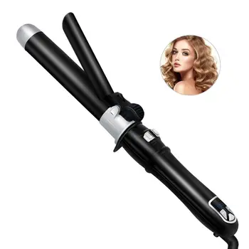 

Hair Curler Ceramic Curling Iron Wand 110V~220V Temperature Adjusted Hair Styling Tool Wet & Dry Use with LED Display