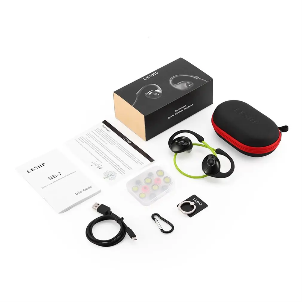 

LESHP Snail In-ear Sport Bluetooth Earphone Portable Headset Pedometer Microphone Function for Professional Running