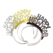 9 Uds. Bandas de pelo de Feliz Año Nuevo aros de pelo únicos accesorios para fiestas de Navidad(China)