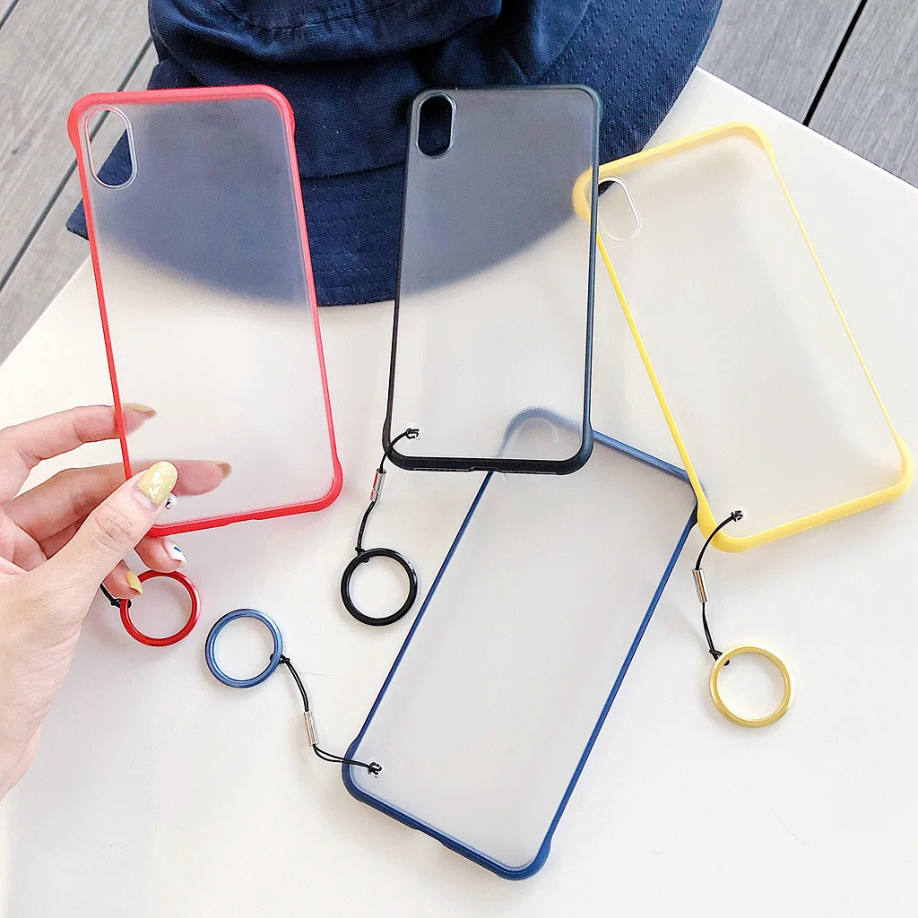 Стиль iphonexs MAX не-Окаймленный дизайн, чехол для телефона для Apple XR/8 plus половина пакета тусклых лаков с кольцами Чехол