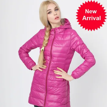 

8XL 6XL 7XL Plus Size Down Coat Female Long Winter Ultra Light Down Jacket Women Hooded Feather Jacket Warm Coat