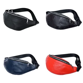 

High Quality Leather Waist Bag Men Fanny Pack Casual Adjustable Belt Bag Male Heuptas Bum Banana Bag Banana Sa