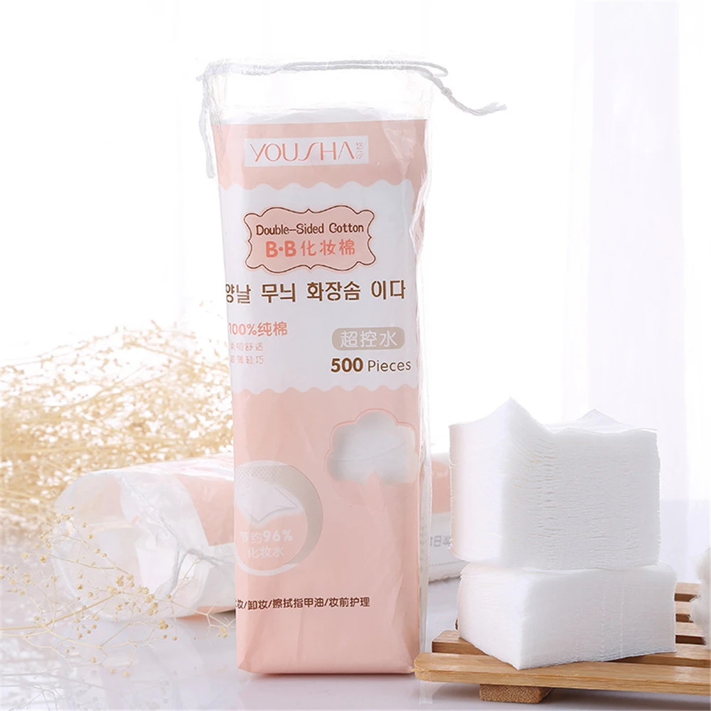 500PCS Korean Facial Organic Cotton Pads Facial Cleaning Nail Polish Remover Cosmetic Tissue Makeup Cotton Skin Care Tools (8)