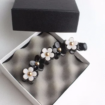 

Women Plastic Flower Banana Clips for Women Twist Ponytail Holder Chic Hairpin Hair Claw Girls Barrettes Hair Accessories