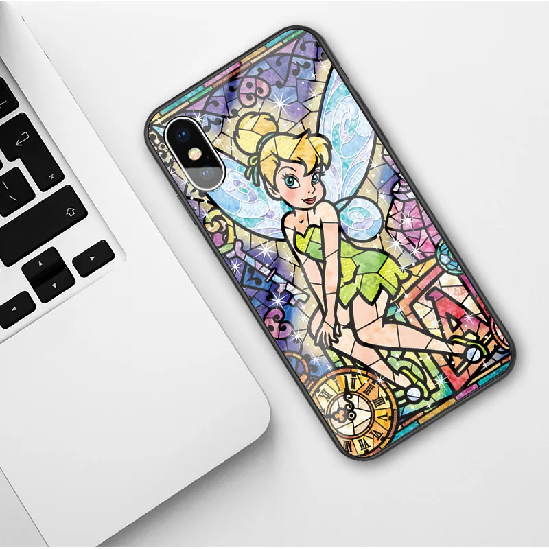 Роскошный милый чехол из закаленного стекла для принцессы русалки для iPhone 11 Pro Max xs 6 6s 7 8 Plus X XR XS Max чехол на телефон с изображениями героев мультфильмов