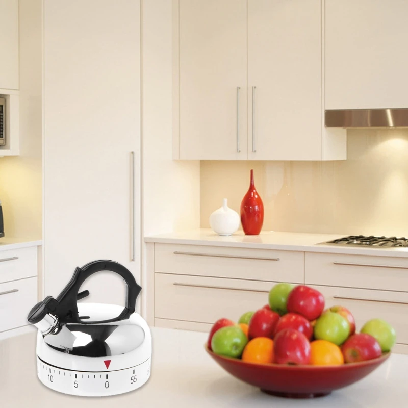 

Drop Shipping 60-Minute Countdown Kitchen Cooking Mechanical Alarm Timer Clock Kettle Shape