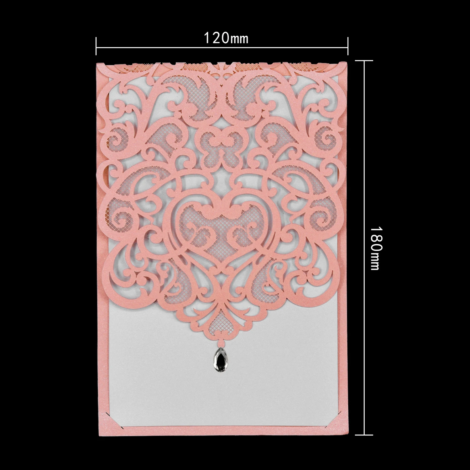  10pcs European Style Wedding Invitation Cards Hollowed-out White Pink Blue Black - 4.00048E+12