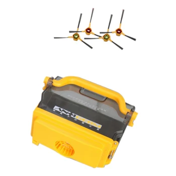

1X Dust Box +4x Side Brush Replacement for Ecovacs Deebot Deeboo710 715 716CR 720 730 760 D73 D76 D77 Robot Vacuum Cleaner Parts