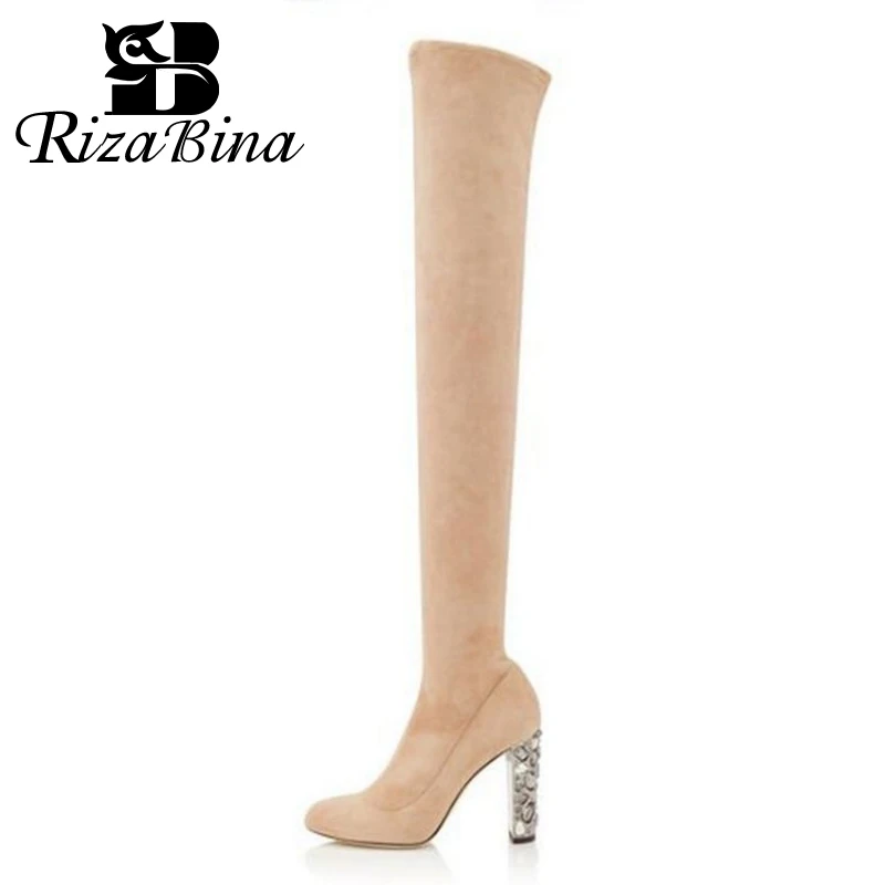RizaBina Size 34-43 Women Real Leathear Boots Over Knee Zipper Boots
Crystal Thick Heel Ornate Long Shoes Woman Footwear RizaBina Size 34-43 Women Real Leathear Boots Over Knee Zipper Boots
Crystal Thick Heel Ornate Long Shoes Woman Footwear