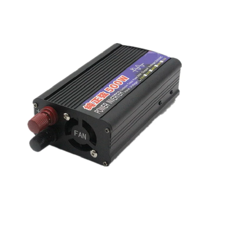 DC12V / 24V к AC220V Чистый синусоидальный инвертор 500 Вт 50 Гц/60 Гц Инвертор с цифровым дисплеем для домашнего хозяйства