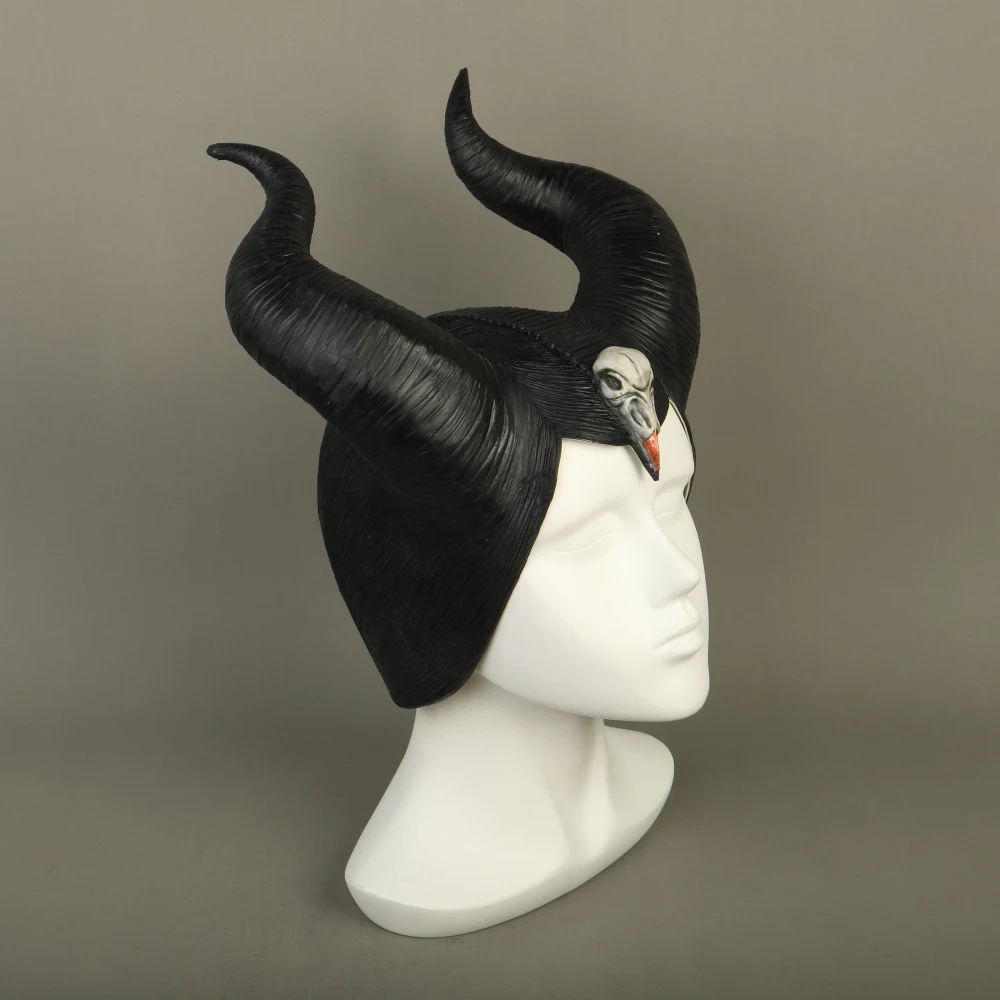 Maleficent 2 шляпа Deluxe Horns Evil Black queen головной убор латексный Косплей Angelina Jolie Хэллоуин вечерние реквизит