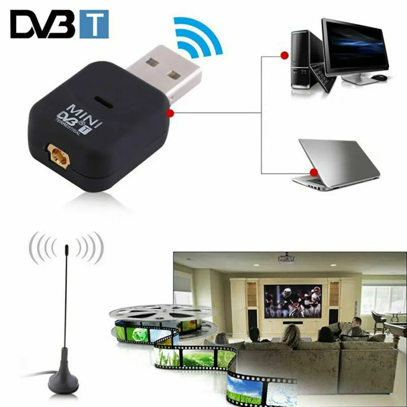 PYMH USB 2,0 цифровой DVB-T SDR+ DAB+ FM HD ТВ-палка антенна тюнера ключ видео