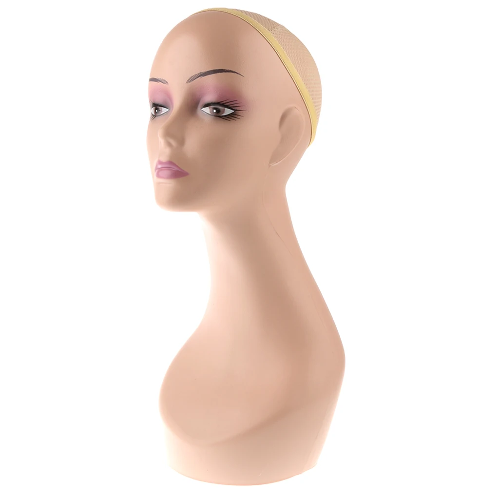 Stable Lady Mannequin Head Bust Wig Hat Jewelry Display Model Stand Manikin