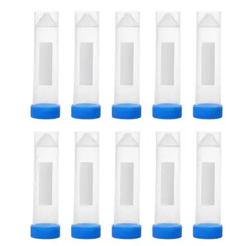 

10Pcs 50ml Plastic Centrifuge Tube Lab Test Pipe Vial Container With 4 Bottom