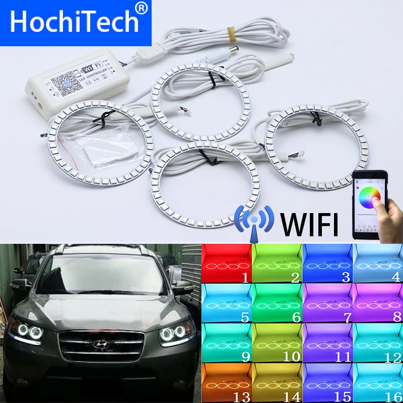 Wifi беспроводной RGB многоцветный светодиодный ангельский глаз гало кольца