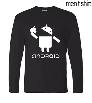 

Creative Android men's long sleeve t-shirts 2020 new spring cotton high quality funny novelty men's sportswear casual t shirt