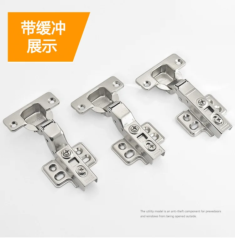 35 Cup Hydraulic Hinge Cabinet Door Hinge Cabinet Gemel Four-Hole Base Door Hinge Buffer Door Hinge