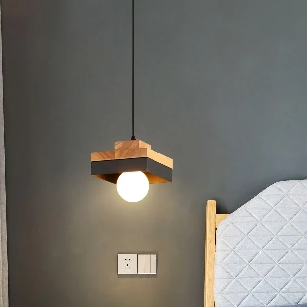 27 Wholesale E Modern Nordic Lamp Wooden Indoor Decorative Pendant Light Hanging Lamp hanging lamp