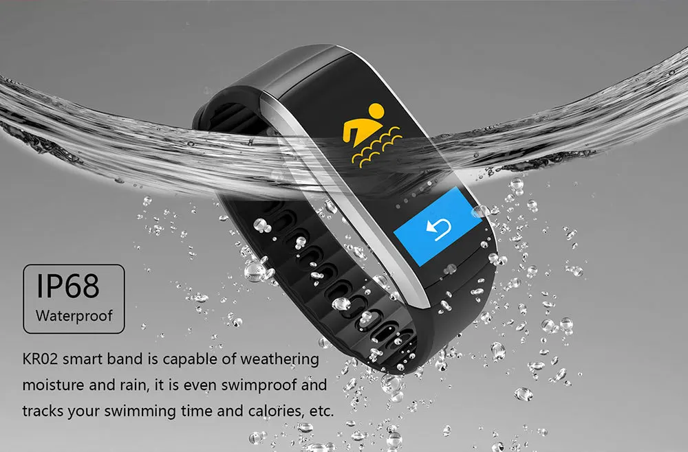 Comerow KR02 умный Браслет IP68 Водонепроницаемый gps спортивный браслет монитор сердечного ритма сна смарт-браслет сообщение напоминание часы