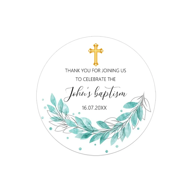 Vinyl Sticker for Christening Personalise with Name & Date Christening Sticker Vinyl Sticker for Christening Personalise with Name & Date Christening Sticker