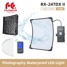 الصقر عيون RX 24TDX II 150W التصوير للماء LED فليكس ضوء ثنائية اللون 3000K 5600K مع RX 18SBHC للفيديو كاميرا