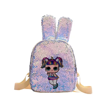 

L.O.L Original Surprise Doll Backpack Sequins Laser Colorful Action Figure Kids Bag Knapsack Backpack Lol Toy Birthday Gift 2020