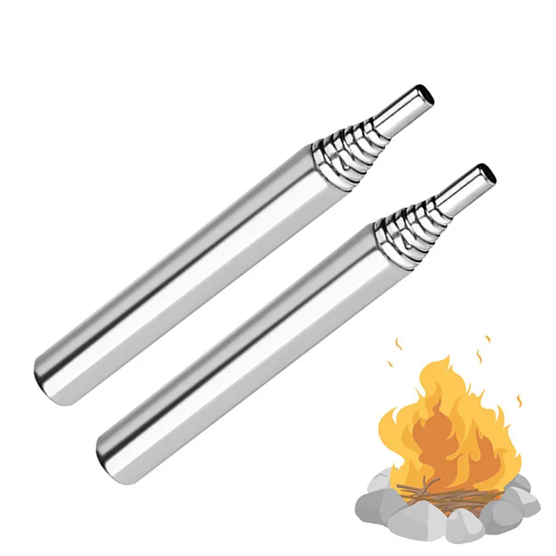 2Pcs Outdoor Builds Campfire Collapsible Fire Blower Tool Survival Blow Fire Tube #2g12 (1)