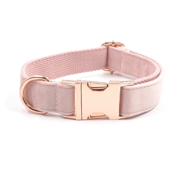 Luxury Designer Pink Monogram Dog Collar In XS, S, M, L, XL